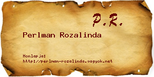 Perlman Rozalinda névjegykártya